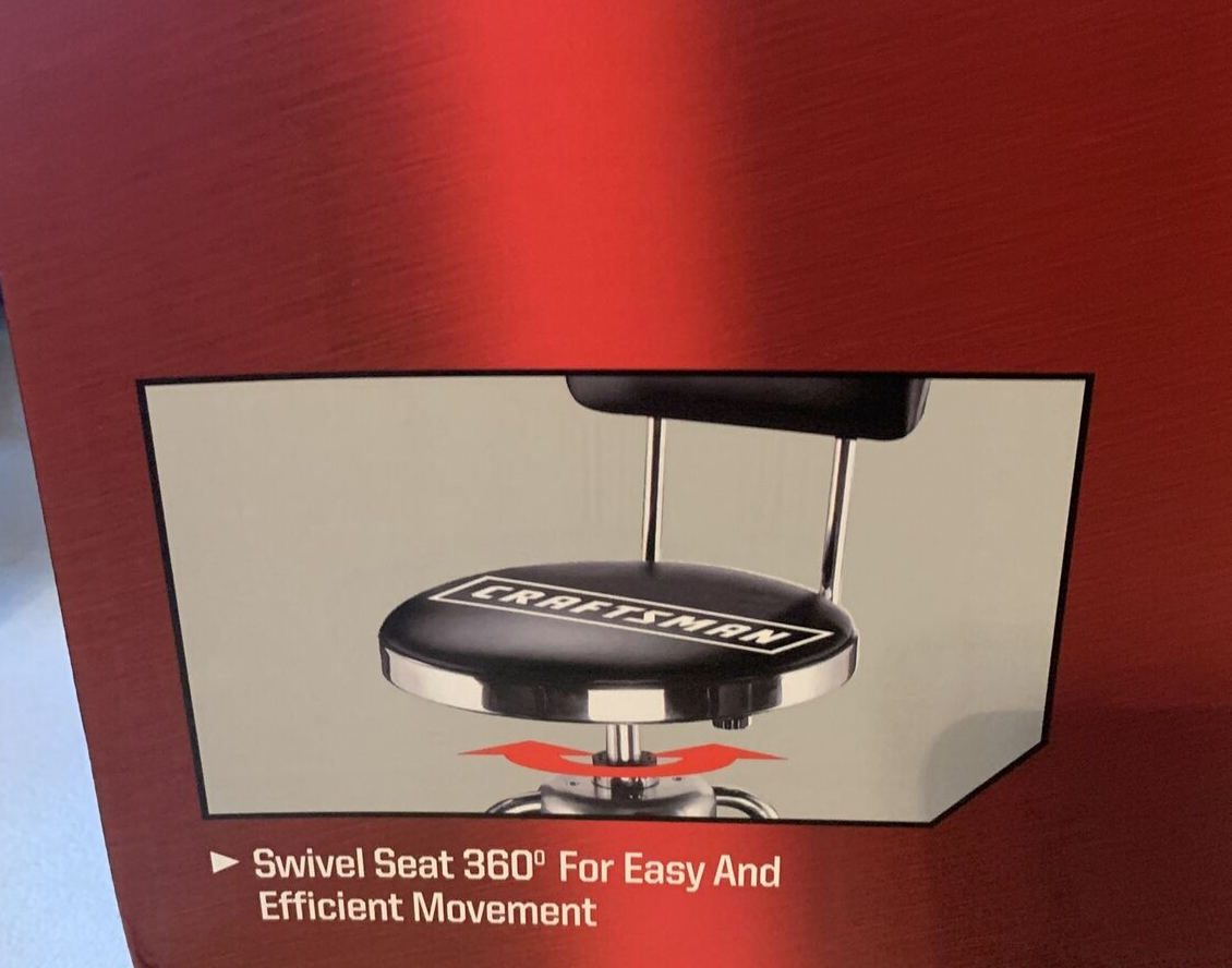 CRAFTSMAN Adjustable Hydraulic Seat Garage Bench Mechanic Seat Chair Stool NEW!