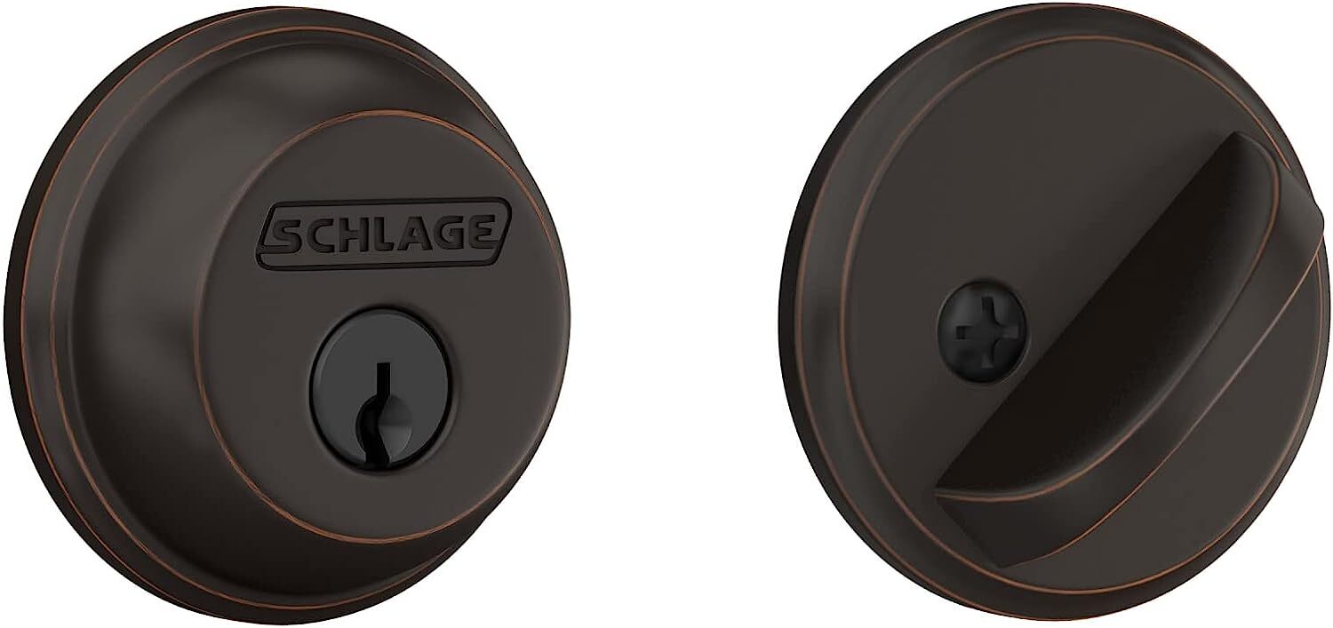 Schlage - B60N/B60L Deadbolt Keyed 1 Side, Highest Residential Security
