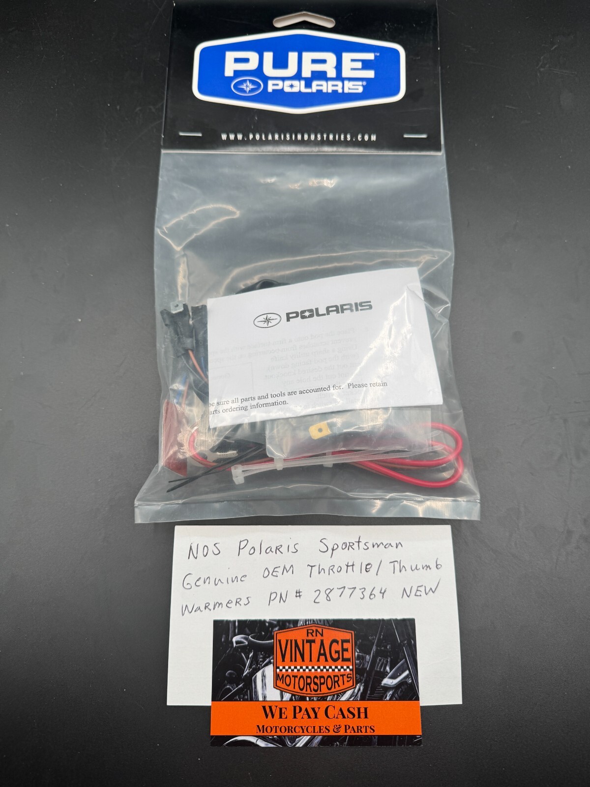 NOS Polaris Sportsman Genuine OEM Throttle / Thumb Warmers Part # 2877364 New .