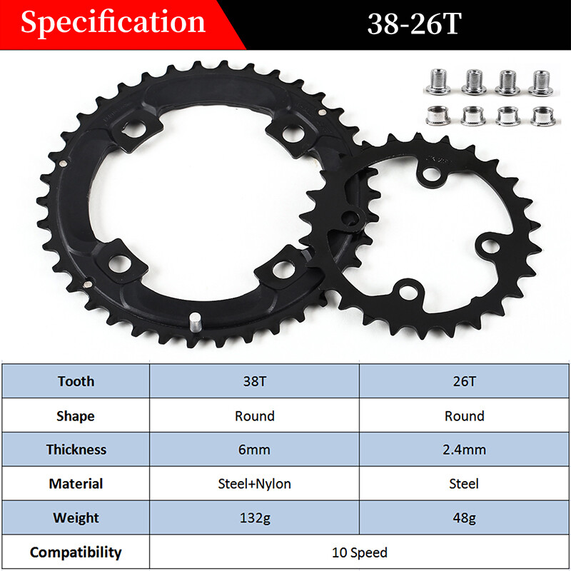 104/64BCD MTB Crankset 22-44t fit Shimano Bike Double Triple Chainrings Sprocket