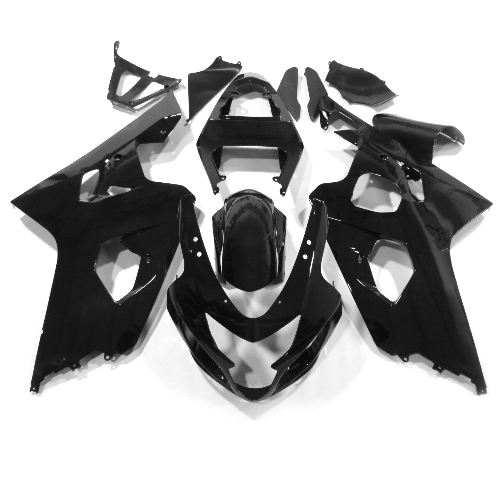 Painted Black ABS Bodywork w/ Tank Fairing Kit For Suzuki GSXR600/750 2004 2005