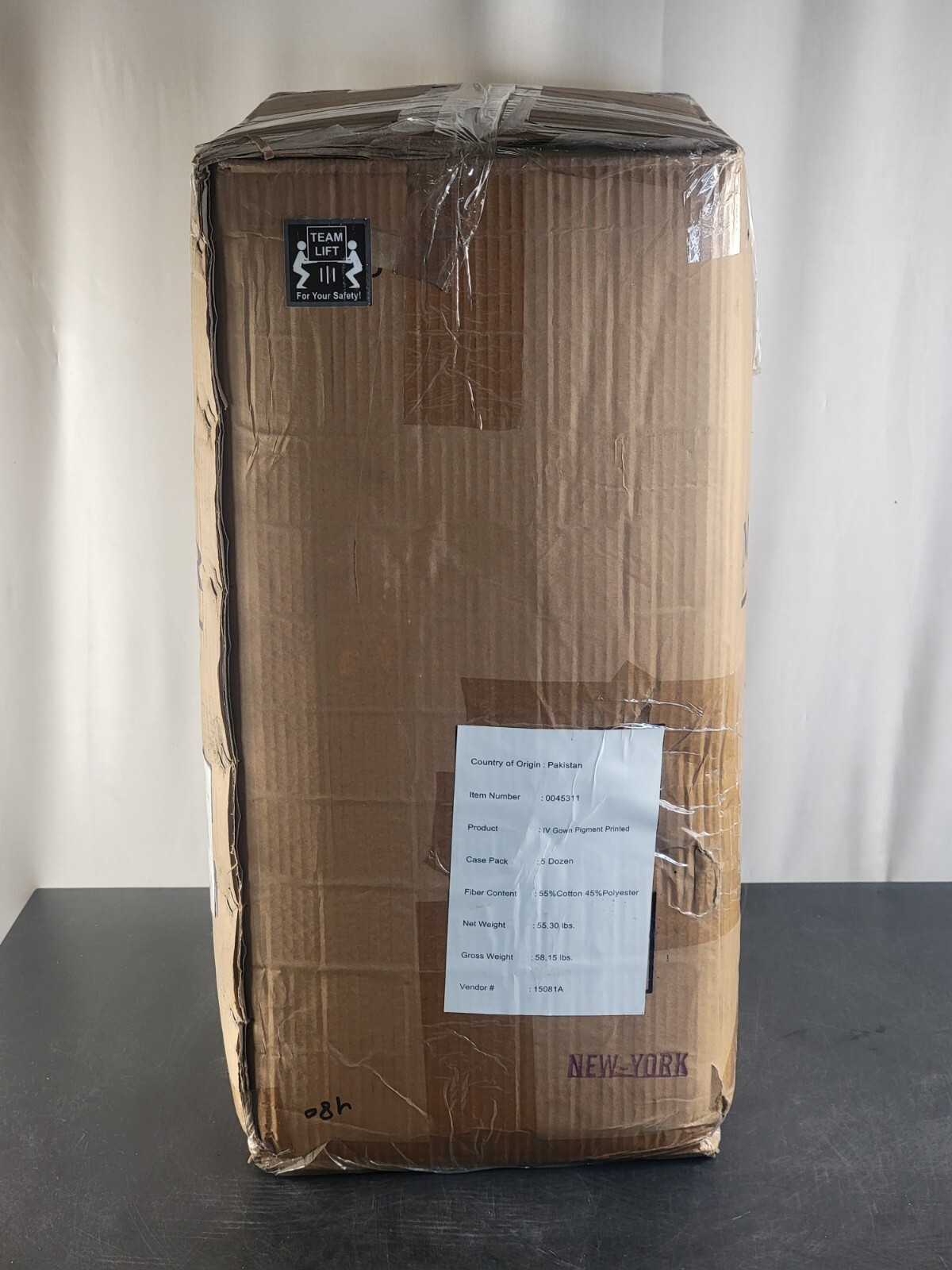 1 DZ or 5 DZ Patient Hospital IV Gown Telemetry Pocket 50” Length 68” Sweep