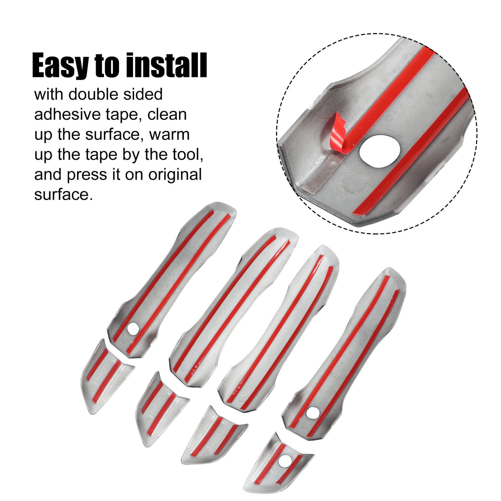 8pcs Glossy Black Door Handle Cover for Honda Civic 10th Gen w/ Smart Keyhole