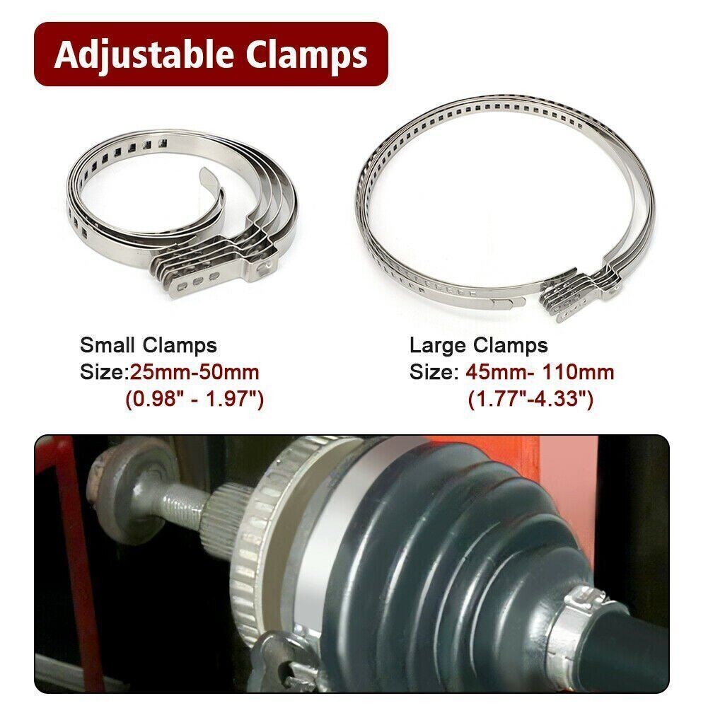 CV Joint Axle Boot Clamp Pliers Tool w/20 Crimp Bands Replace For Auto / ATV US