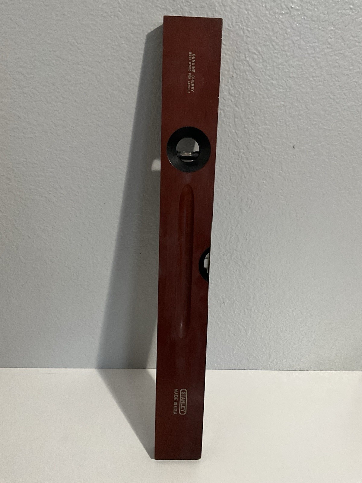 Vintage Stanley No.0 Wooden Level  Cherry Wood USA