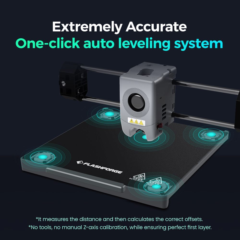 FLASHFORGE Adventurer 5M 3D Printer 600mm/s High-Speed w/Auto Leveling Printing