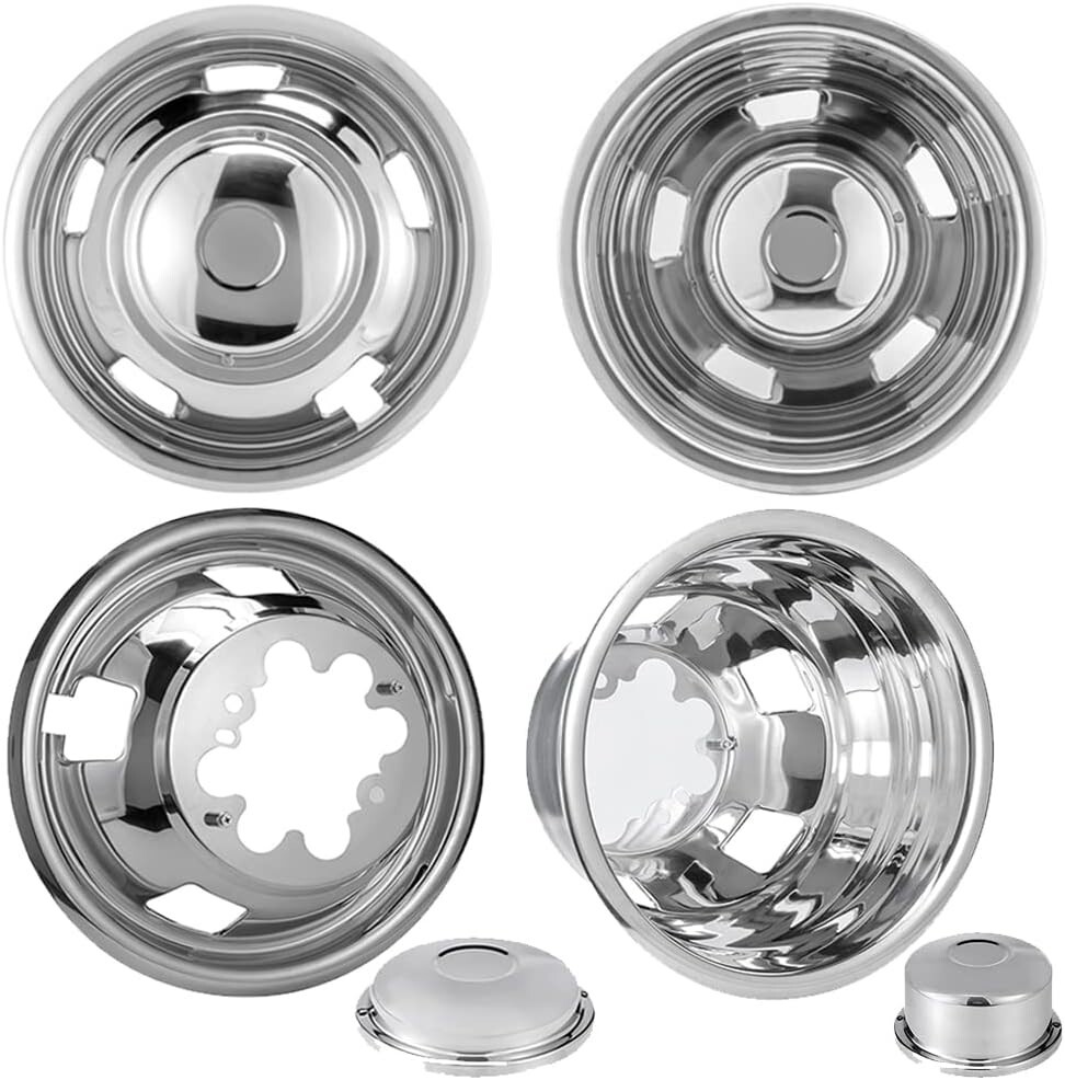 17" Polished Stainless Steel Wheel Simulators for 2003-2019 Dodge Ram 3500 Truck