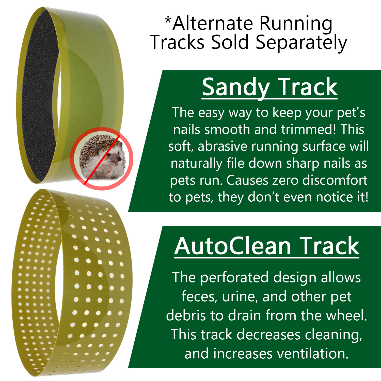 Silent Runner Wheel 12" Wide - Pet Exercise Wheel - Hedgehog, Sugar Glider, Rat