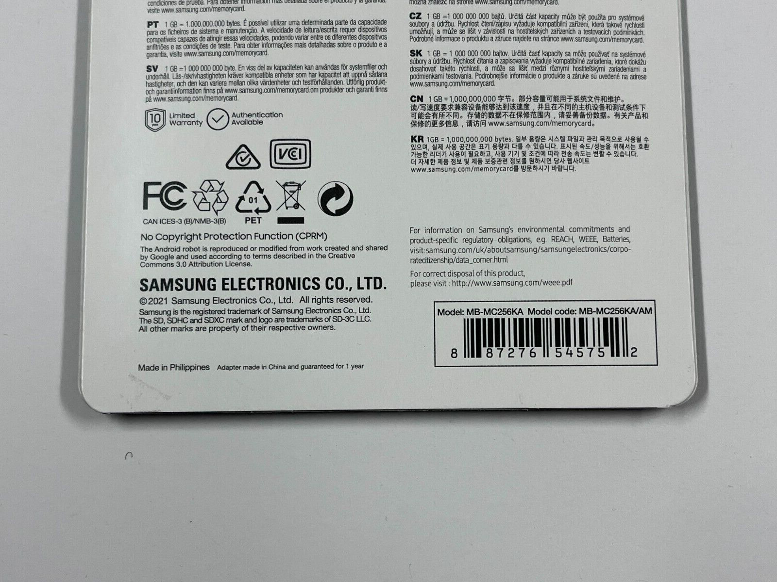 New SAMSUNG EVO Plus 256GB microSDXC Flash Card w/ Adapter MB-MC256KA/AM