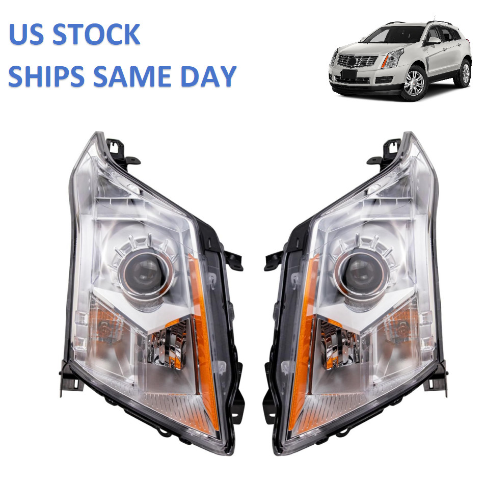 For 2010-2016 Cadillac SRX Halogen LED Projector Headlights Left Right Side Pair