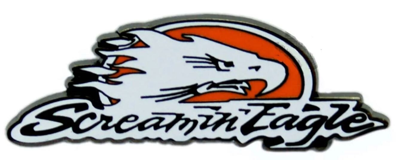 HARLEY DAVIDSON SCREAMING EAGLE DIE CAST RACE BIKER PIN