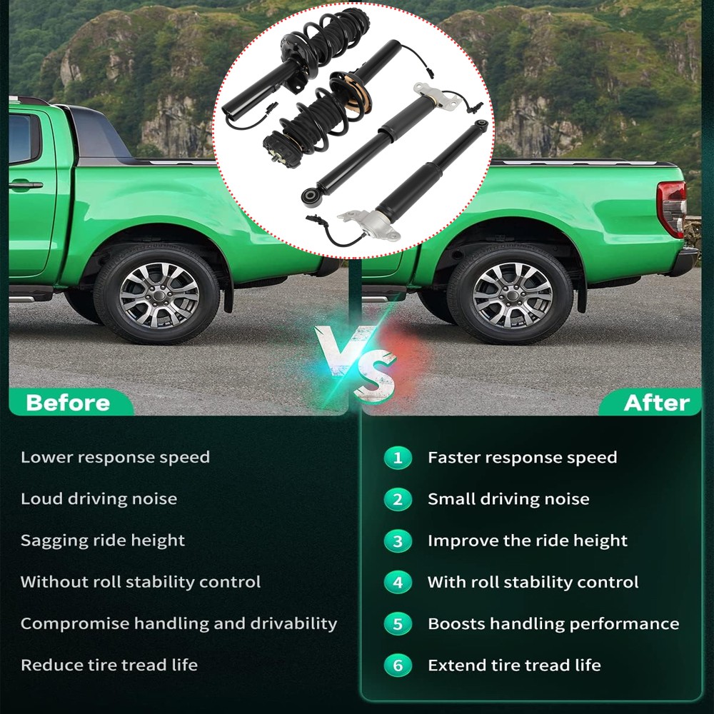 4Pcs Shocks Strut Assys Front and Rear for 2013-2019 Cadillac XTS with Electric