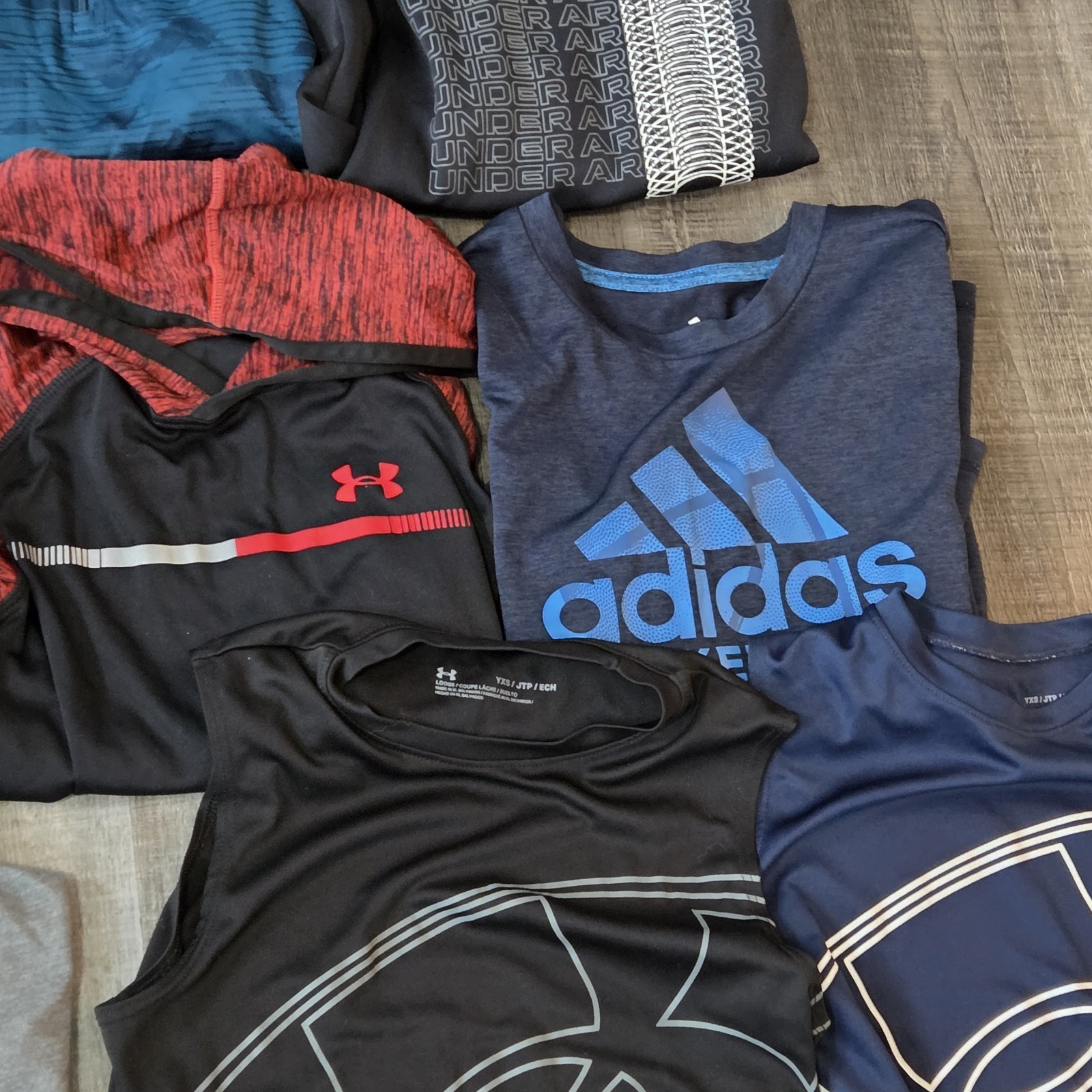 Nike, Under Armour & Adidas Boys Size 7 Clothing Lot, 21-Pc