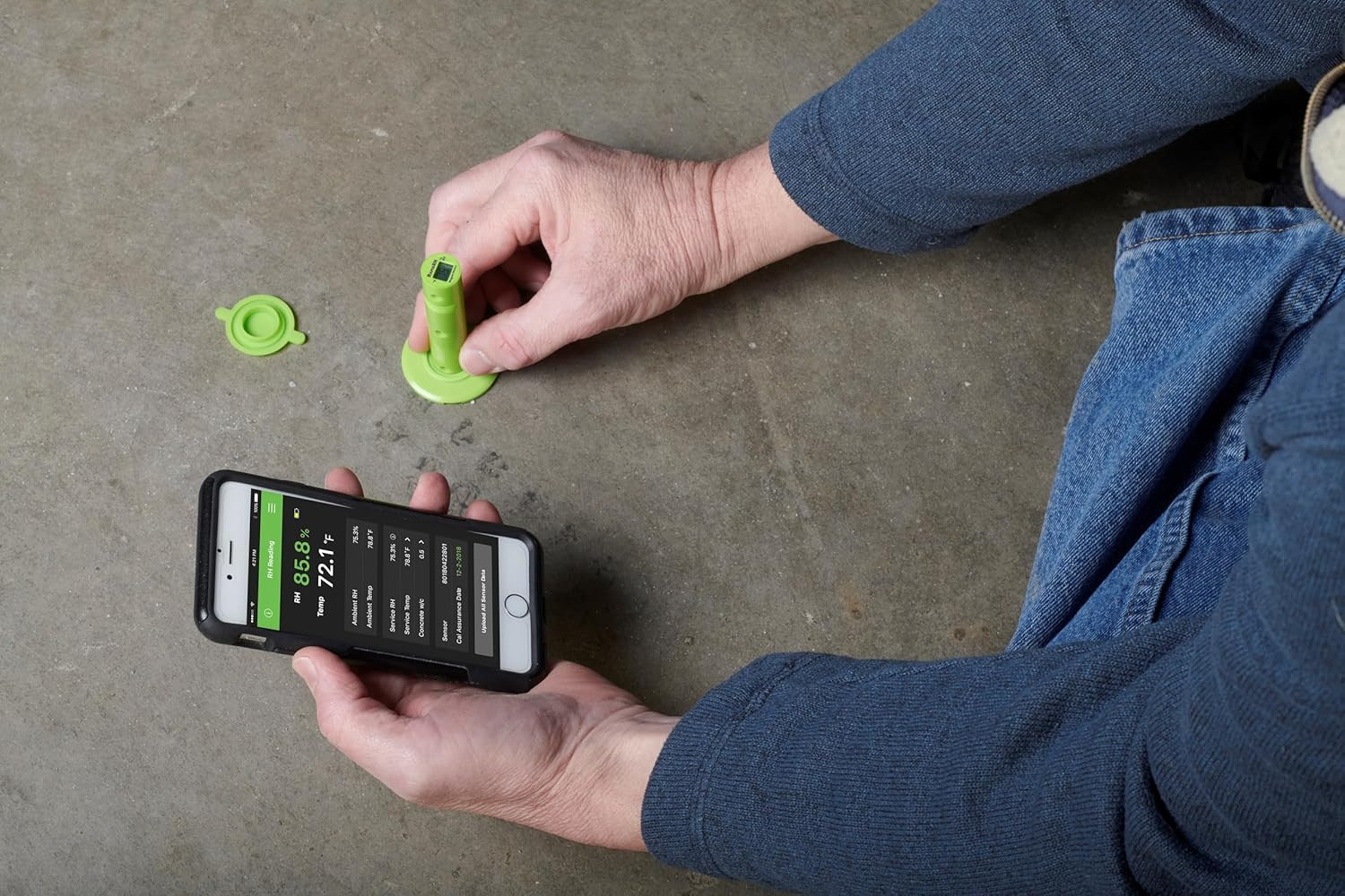 Rapid RH® Total Reader: Bluetooth Concrete Moisture Tester with Digital Display