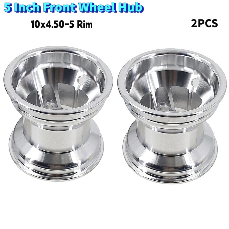 2 Pack 5" Go Kart Front Aluminum Wheel Rim 10x4.50-5 3 Stud for Racing Cart