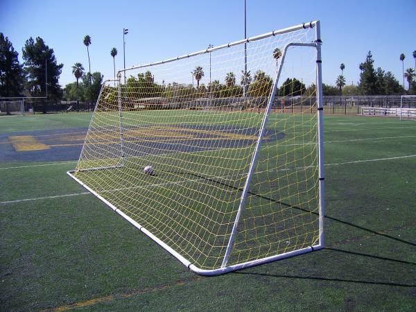 PASS 24x8 Ft. (2 NET) Regulation Size Steel Soccer Goal 2" Steel Frame.