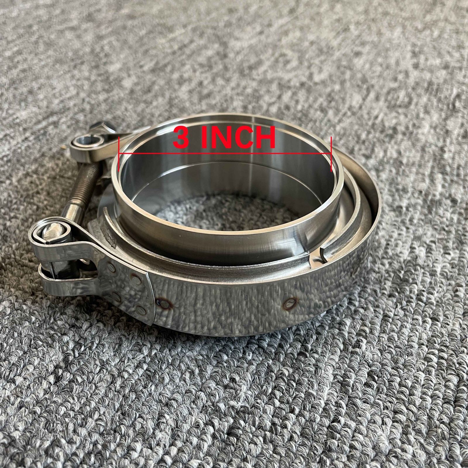 3 Inch 3.0" V Band Clamp Stainless Steel with Flange Male Female Mild Steel