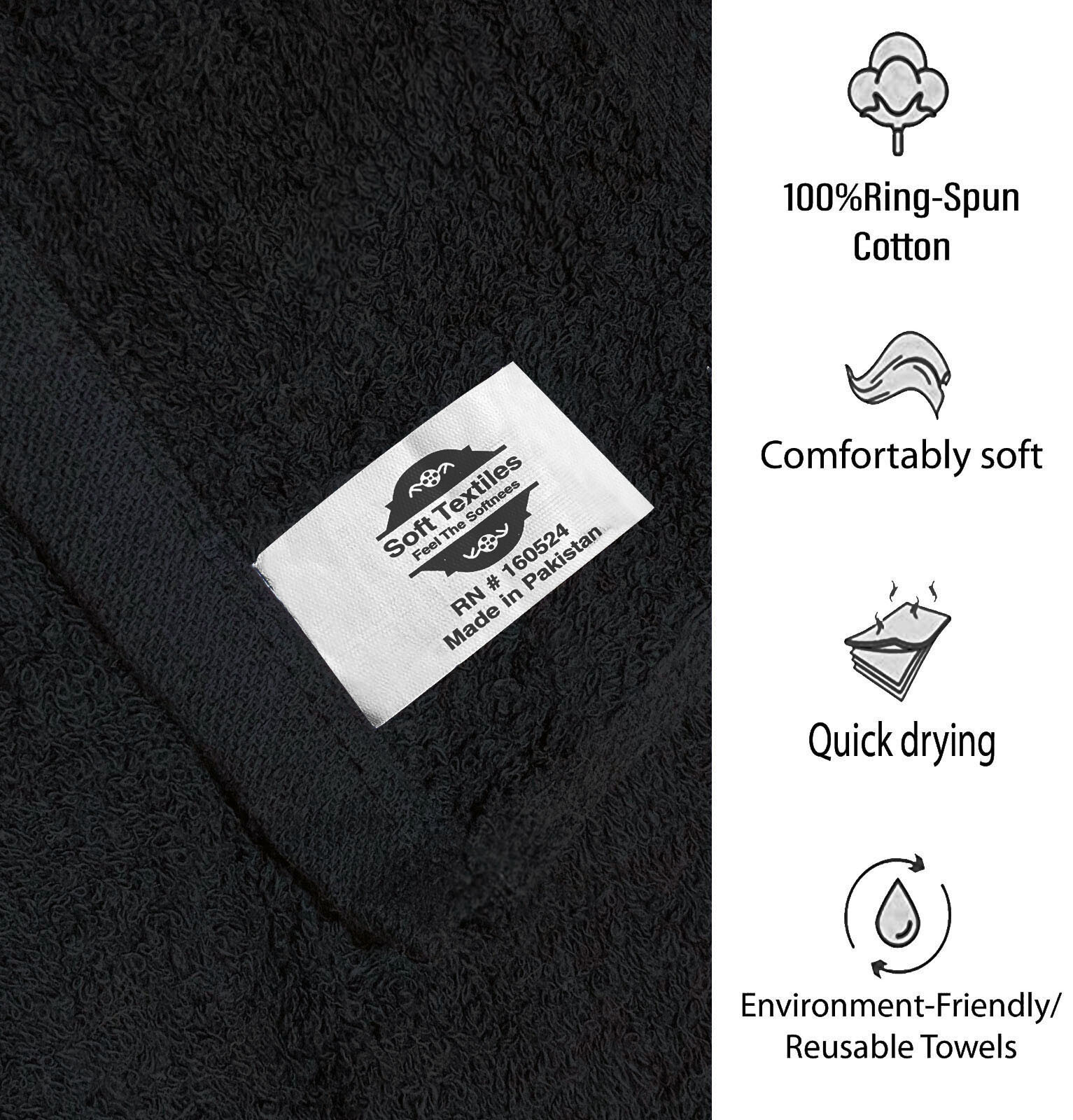 Salon Towels 100% Cotton Towel Pack Spa Towel in 16x27 inches.