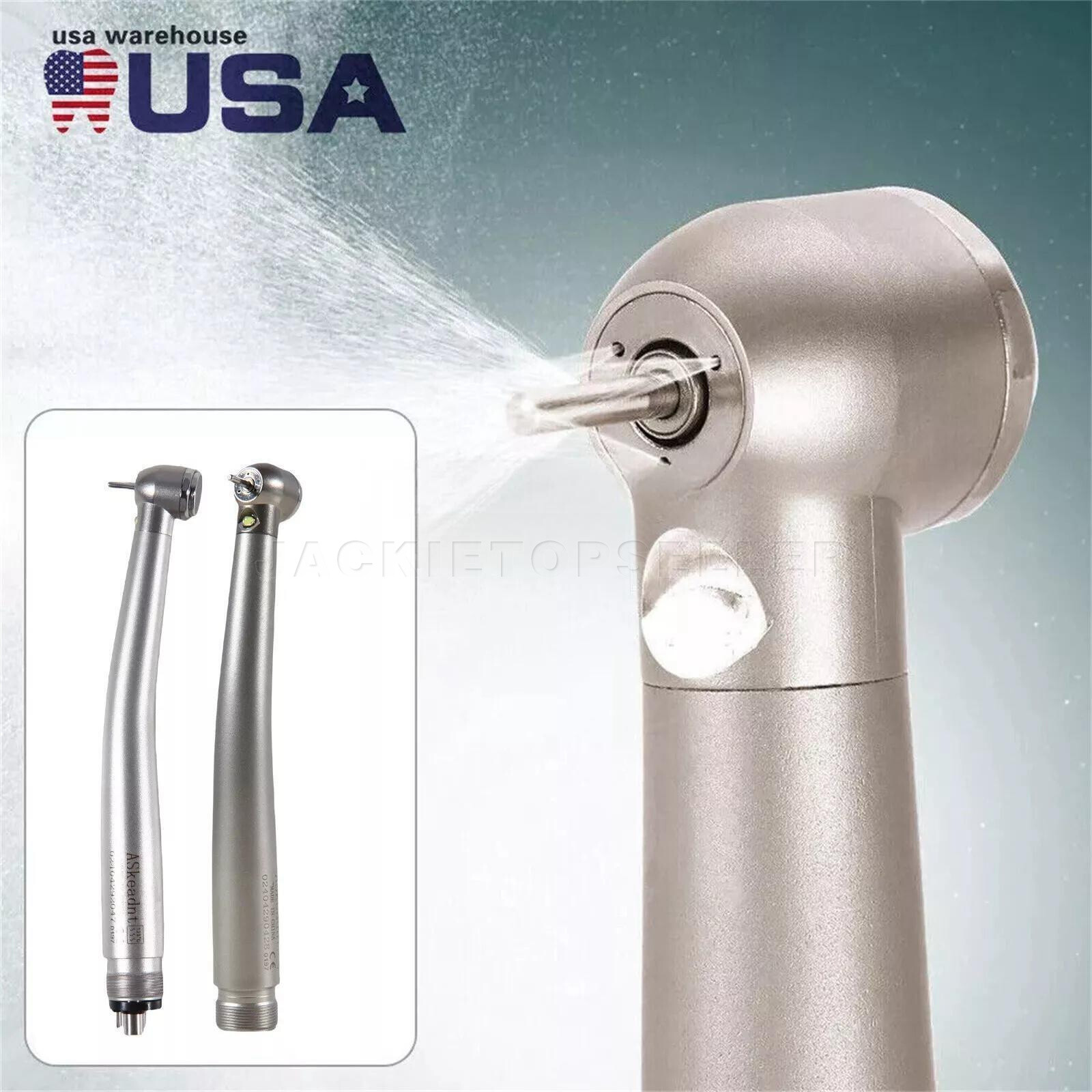 Pieza de mano LED turbina alta velocidad fibra óptica dental estilo NSK 2/4 Hole