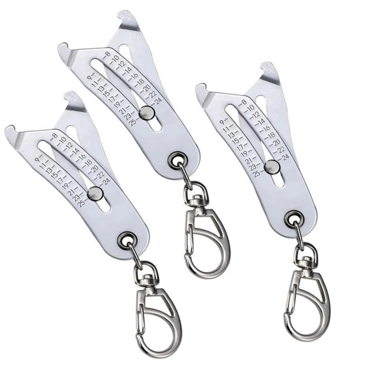 Bolt Nut Identifier Gauge Size Gauge Precise Bolt Size Finder Keychain Tool+ -