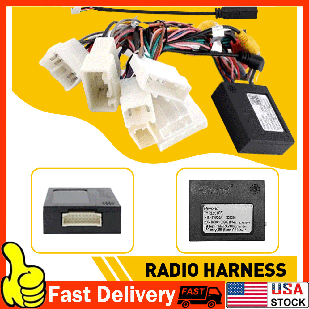 For Toyota Car Stereo Radio Power Harness Cable Wire Adapter Support JBL AMP US