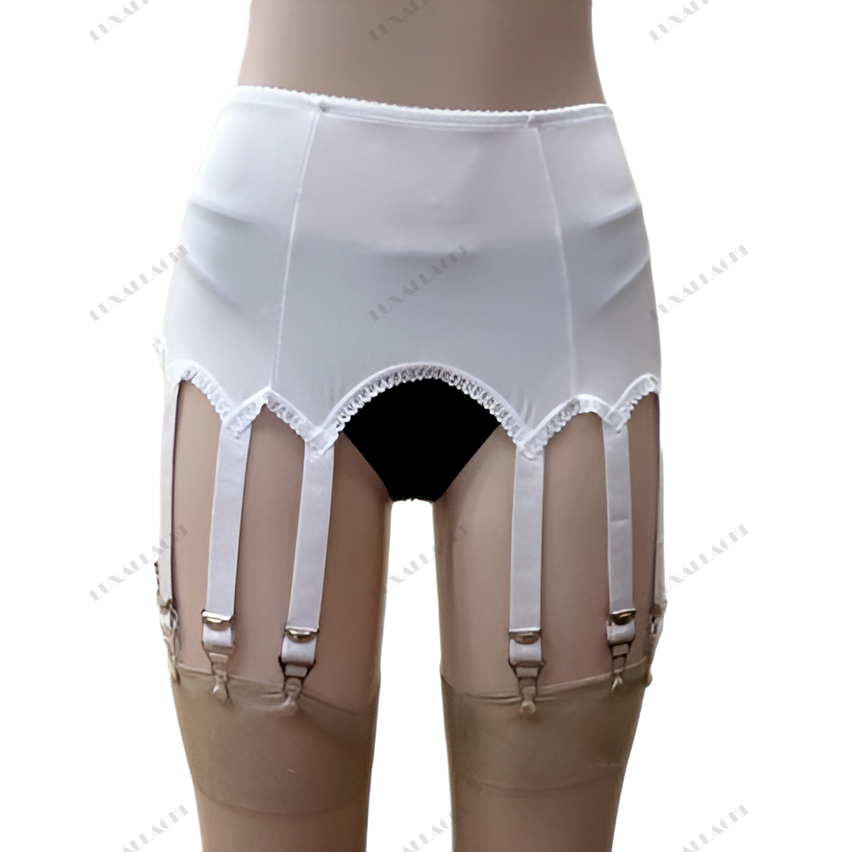 Retro Classic 12 Straps Garter Belt Metal Clips Underwear Lingerie Plus Size