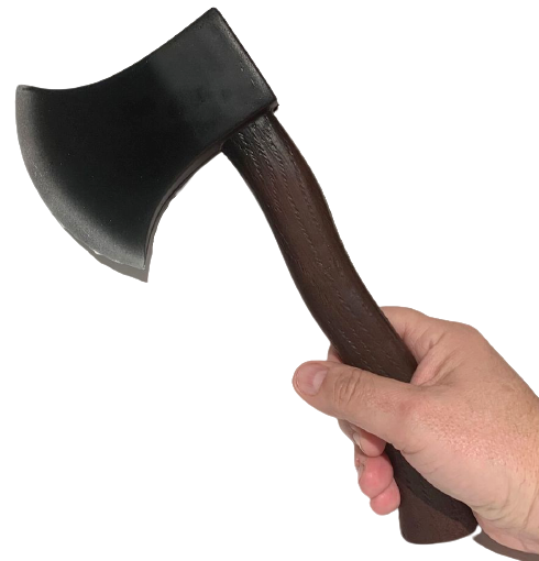 12" SHORT FAKE AXE Halloween Prop Toy Play Horror Weapon Hatchet Hard Rubber Gag