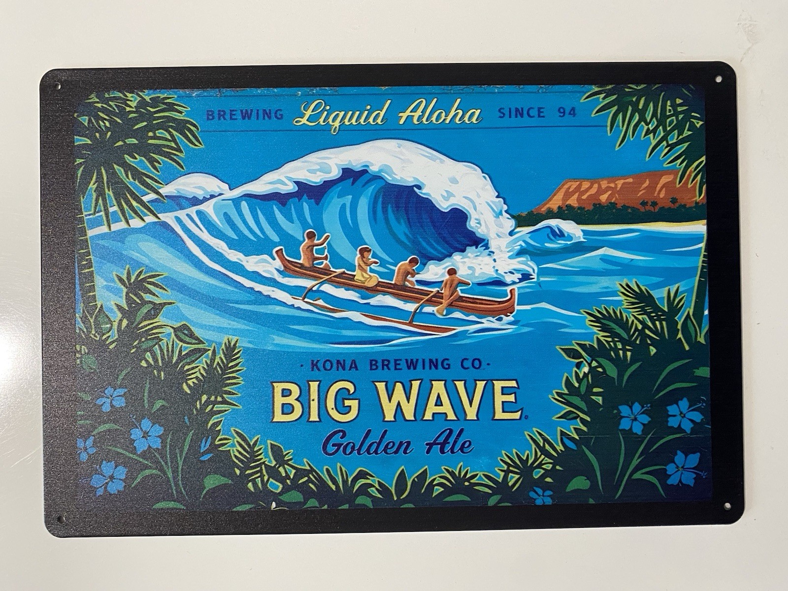 Kona Brewing Sign - Big Wave - Hawaii - Craft Beer - Liquid Aloha