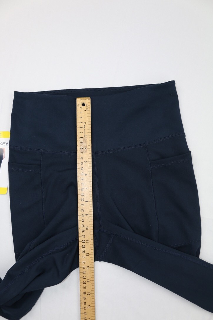 Jockey Ladies' Yoga Pant Super Comfy High Rise Neo Navy Flare Stretch Sz S M