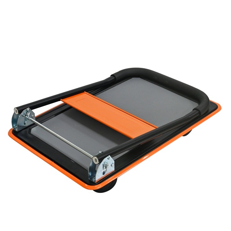 330lbs Flatbed Cart, Platform Hand Truck Heavy Duty Foldable Push Cart Dolly