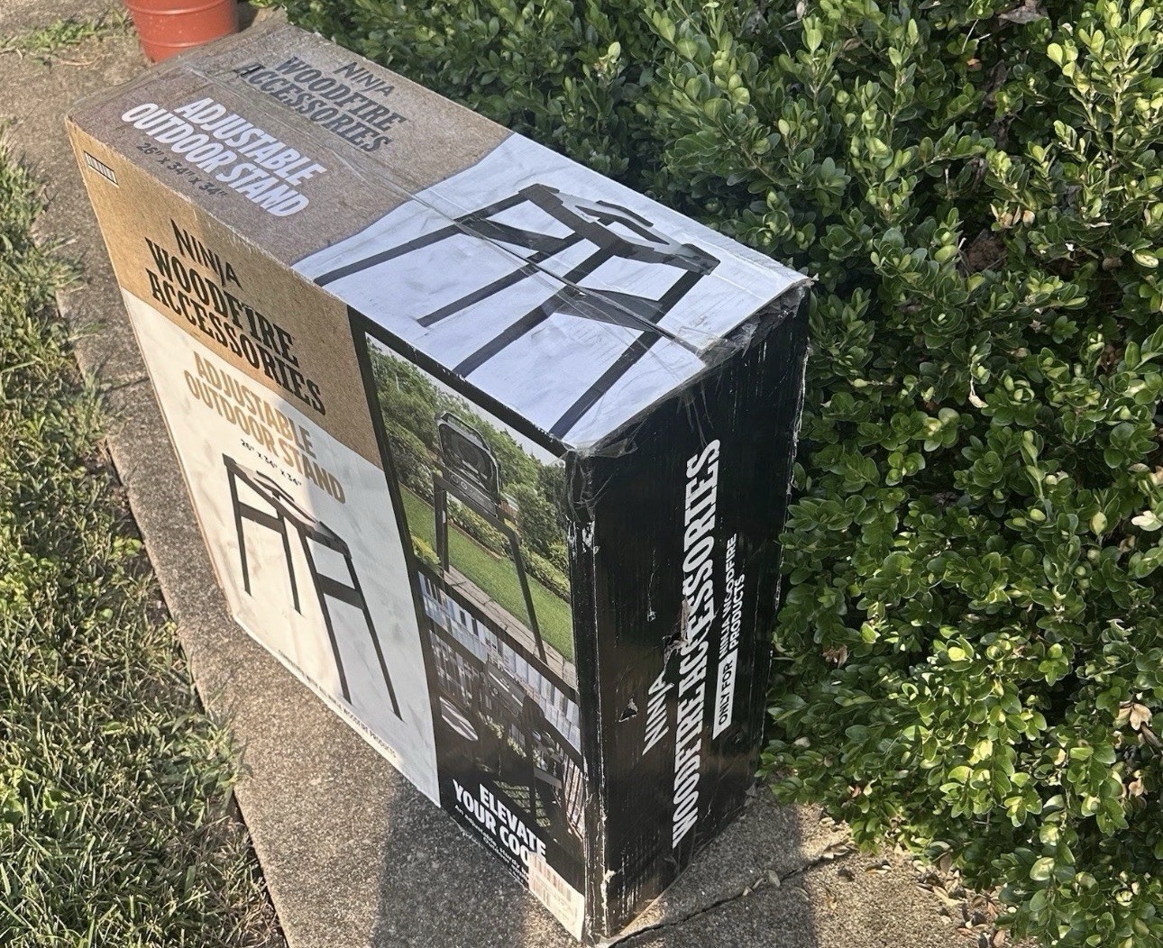 Open Box Ninja Woodfire Accessories Adjustable Outdoor Stand 26 x 34 x 34 READ