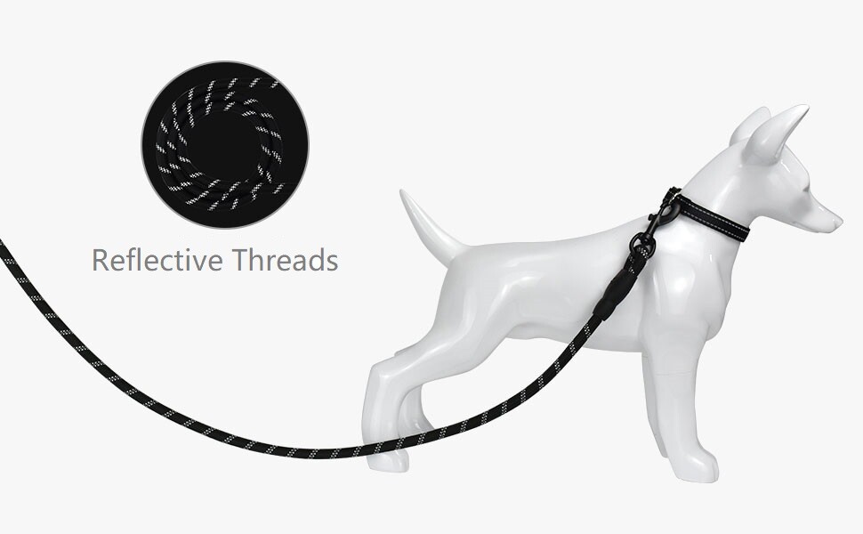 Dog Leash Nylon with Comfortable Padded Handle for All Dog Sizes 5FT-1/2''