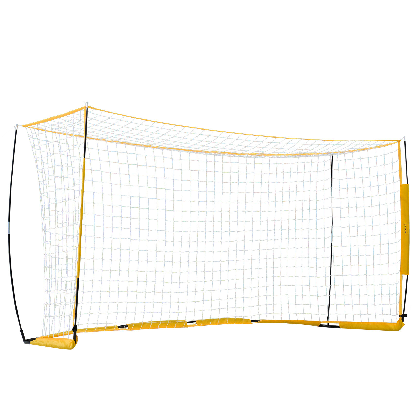 12x6 ft Portable Soccer Goal Kids Soccer Net Carry Bag Backyard Training Yellow