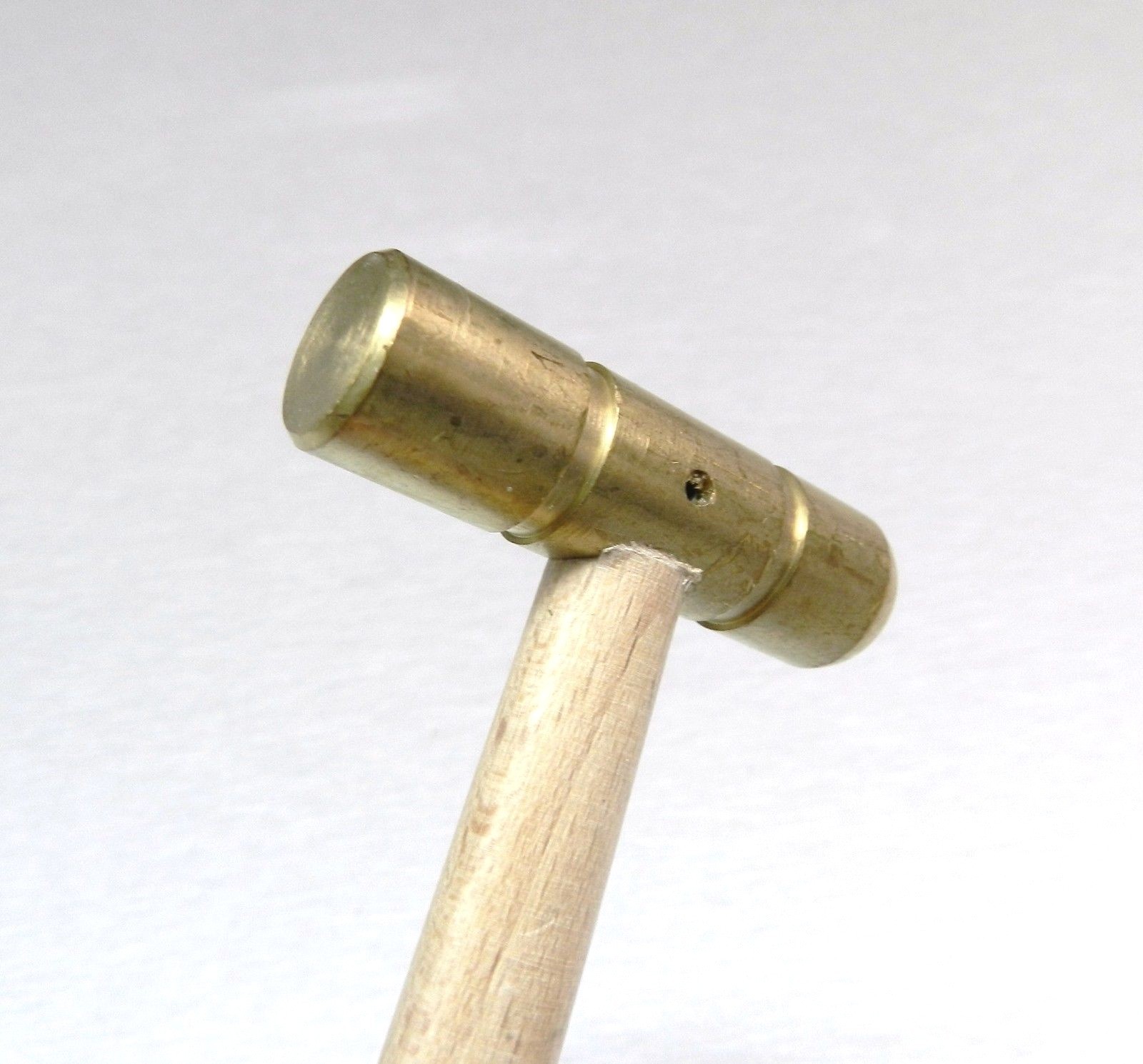 Brass Hammer Small Flat Face & Domed Head 2oz Solid Brass Jewelry Work Hammer