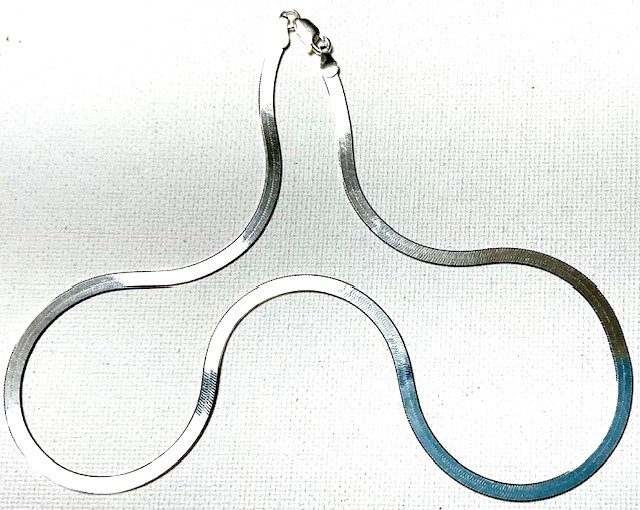 Sterling Silver 16" 3.5mm Italian Herringbone Chain Necklace