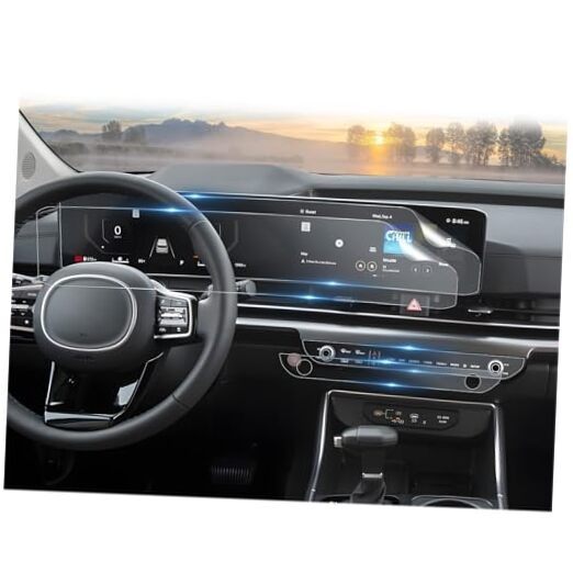 4Pcs for 2025 2026 Kia Carnival Screen Protectors, 12.3 Inch Touchscreen All