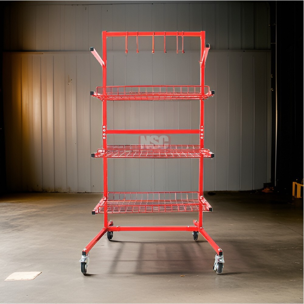 Automotive Parts Management Storage Cart - B Series - Shelves Workshop Trolley