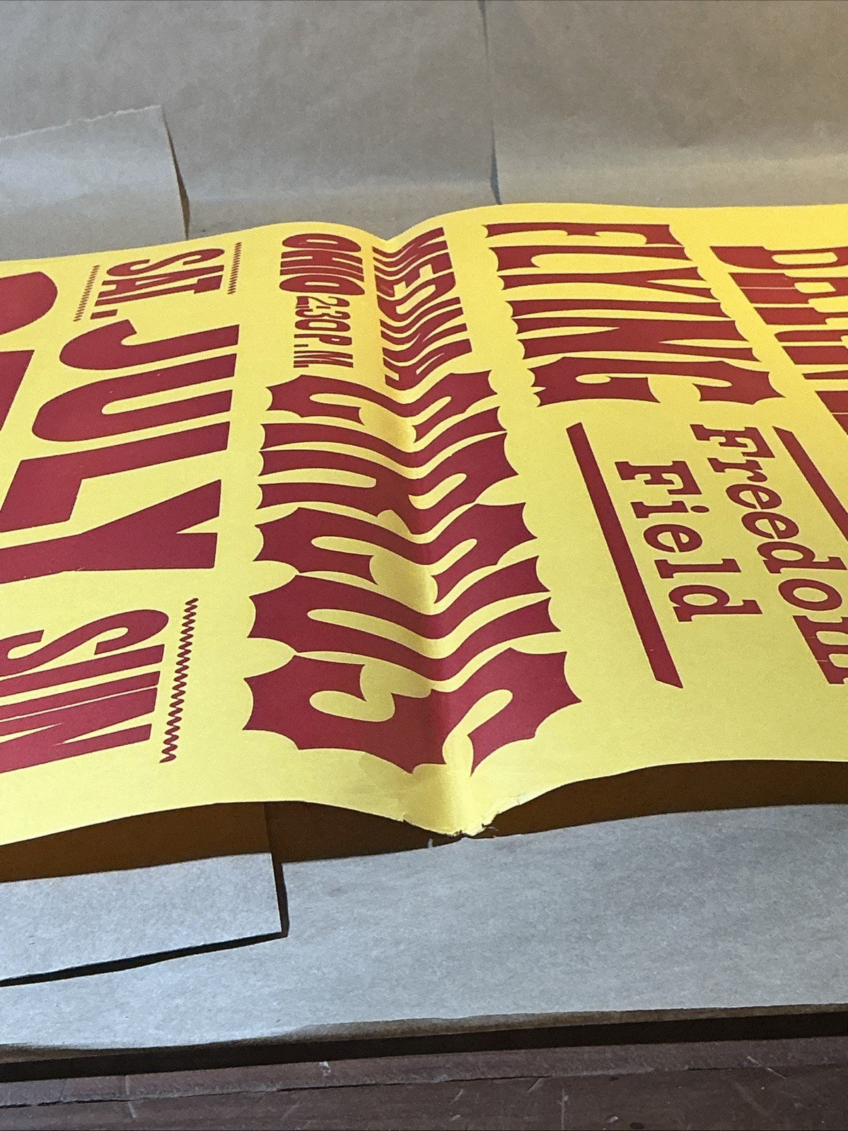 Vintage Date Poster July 25 + 26 Barnhills Flying Circus Medina OH INV-AM13