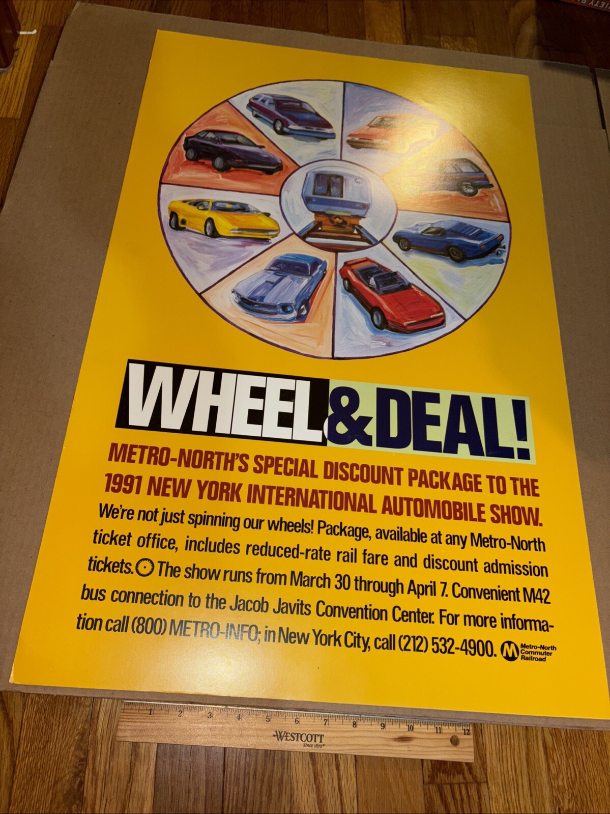 1991 Metro-North Wheel & Deal New York City International Automobile Show POSTER