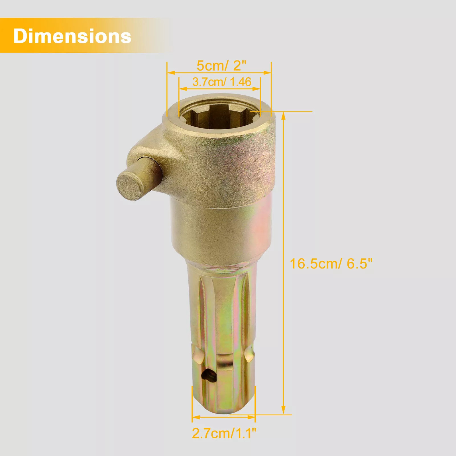 Tractor PTO Extender Adapter 1-3/8 in 6 Spline Male Female