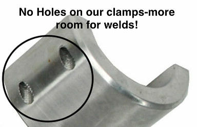 4 Steel tube clamps bolt on 1.25" 1 1/4" roll cage mounts lightbar tire mount