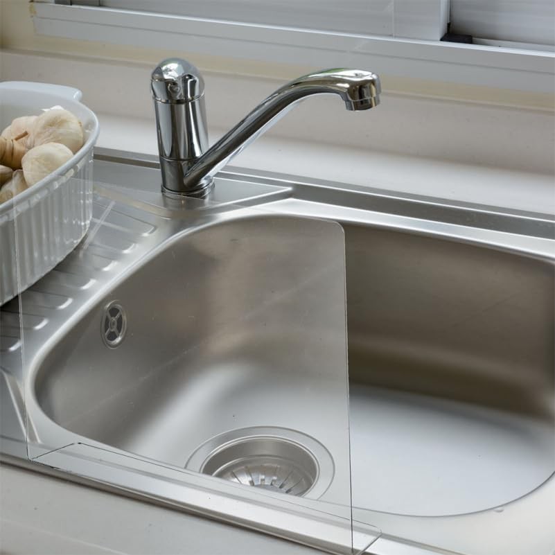 Acrylic Sink Splash Guard, Freestanding Kitchen Splash Panel Barrier Behind F...