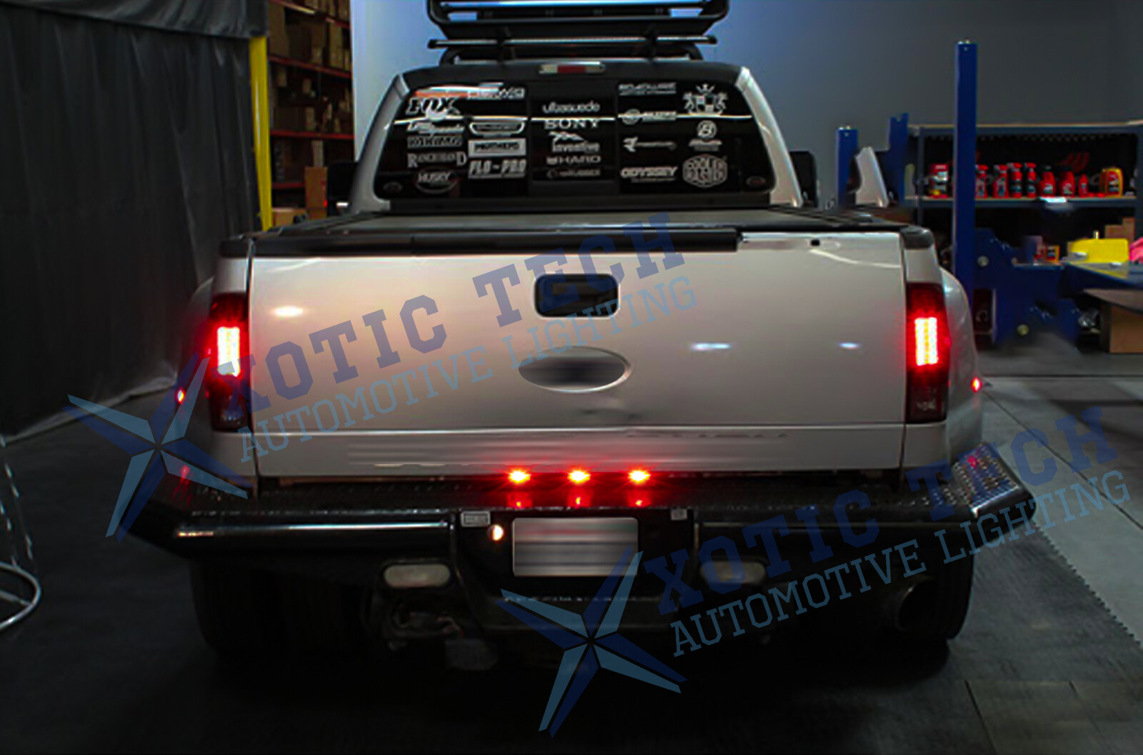 For Dodge Ram 1500 2500 3500 Red Smoked LED Rear Tailgate Trunk Tail Light Bar