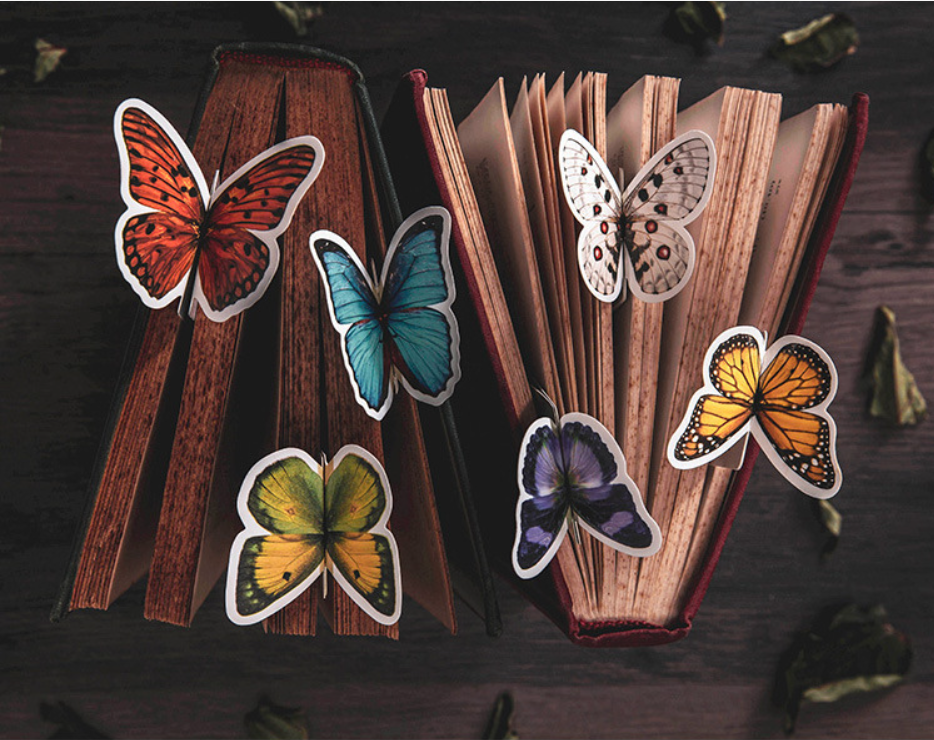 5 Butterfly / Pack 3D Design Flowers Bookmark Reading Readers Gift US Shipping