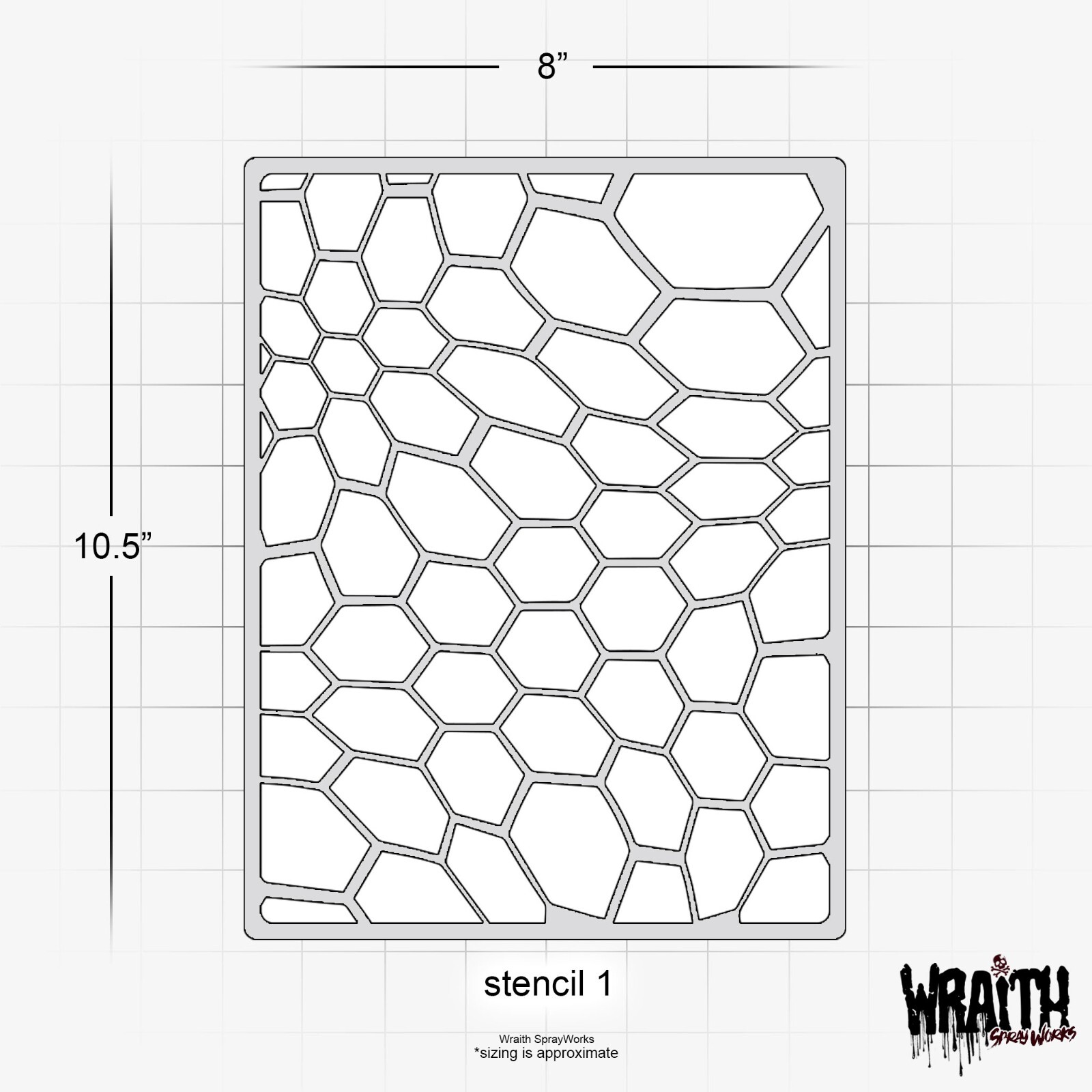 Hex Camo Set #2 - Reusable Airbrush Stencil Template