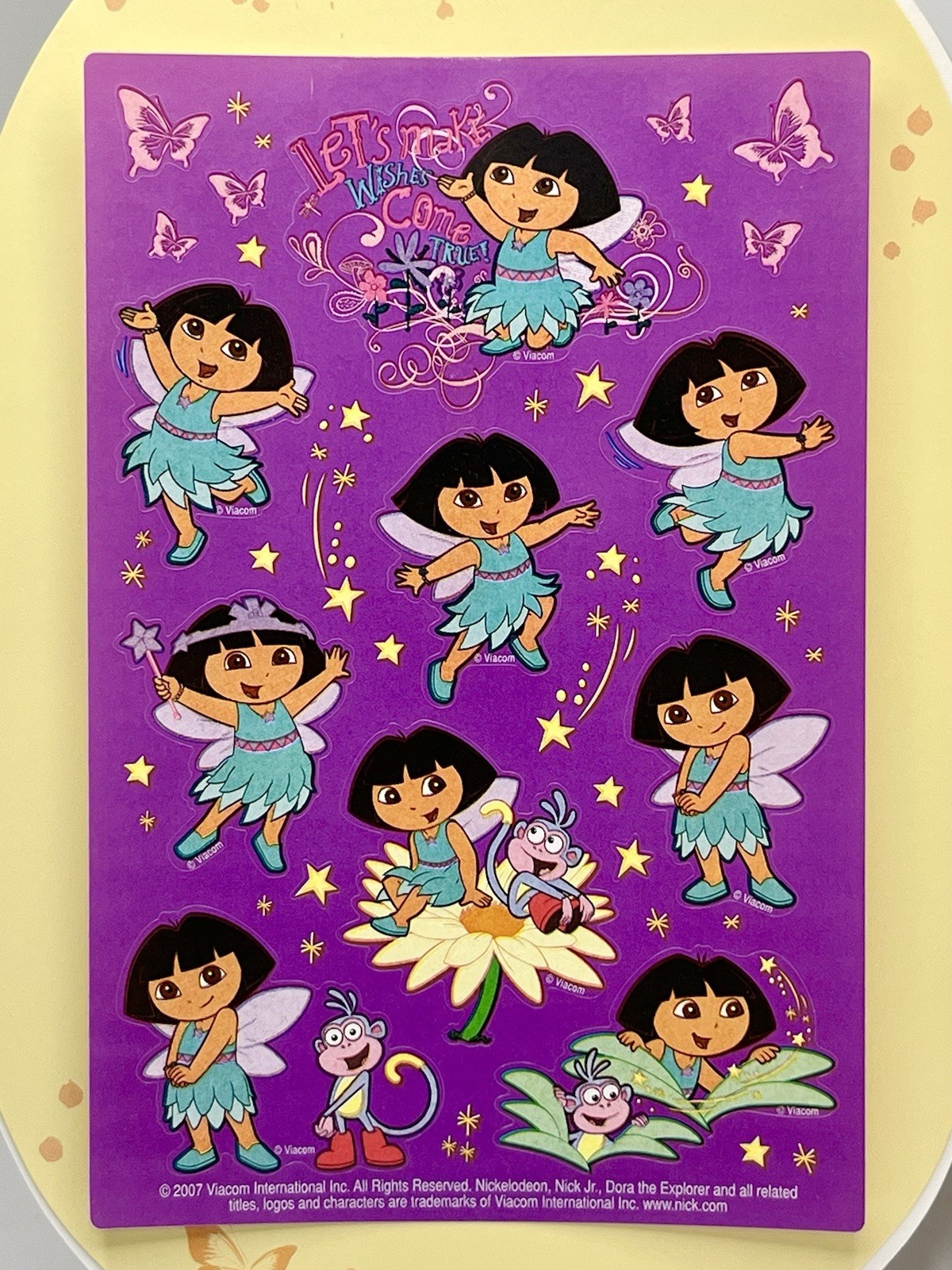 Dora the Explorer 3rd Birthday Card w/ Removable Stickers American Greetings NEW