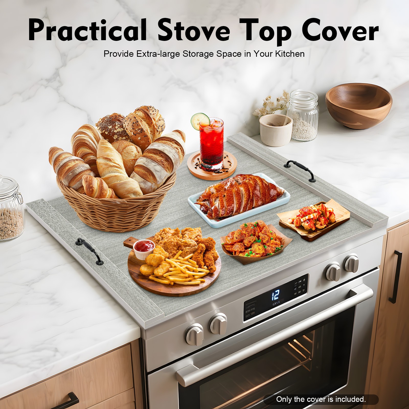 Wood Stove Top Cover Noodle Board Stove Cover For Gas Stove& Electric Stove