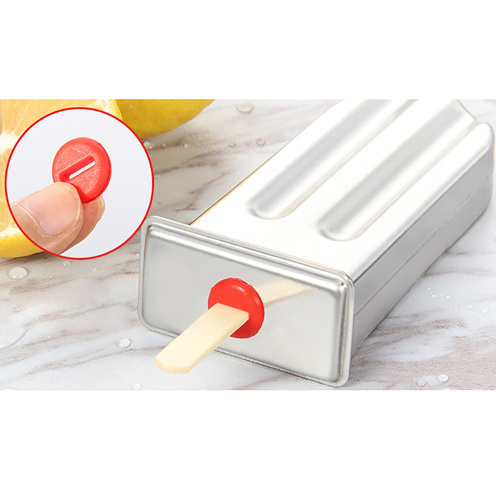 6Pcs Ice Cream Sticks Molds Pop Lolly Popsicle Mold Pop Holder Stainless Steel