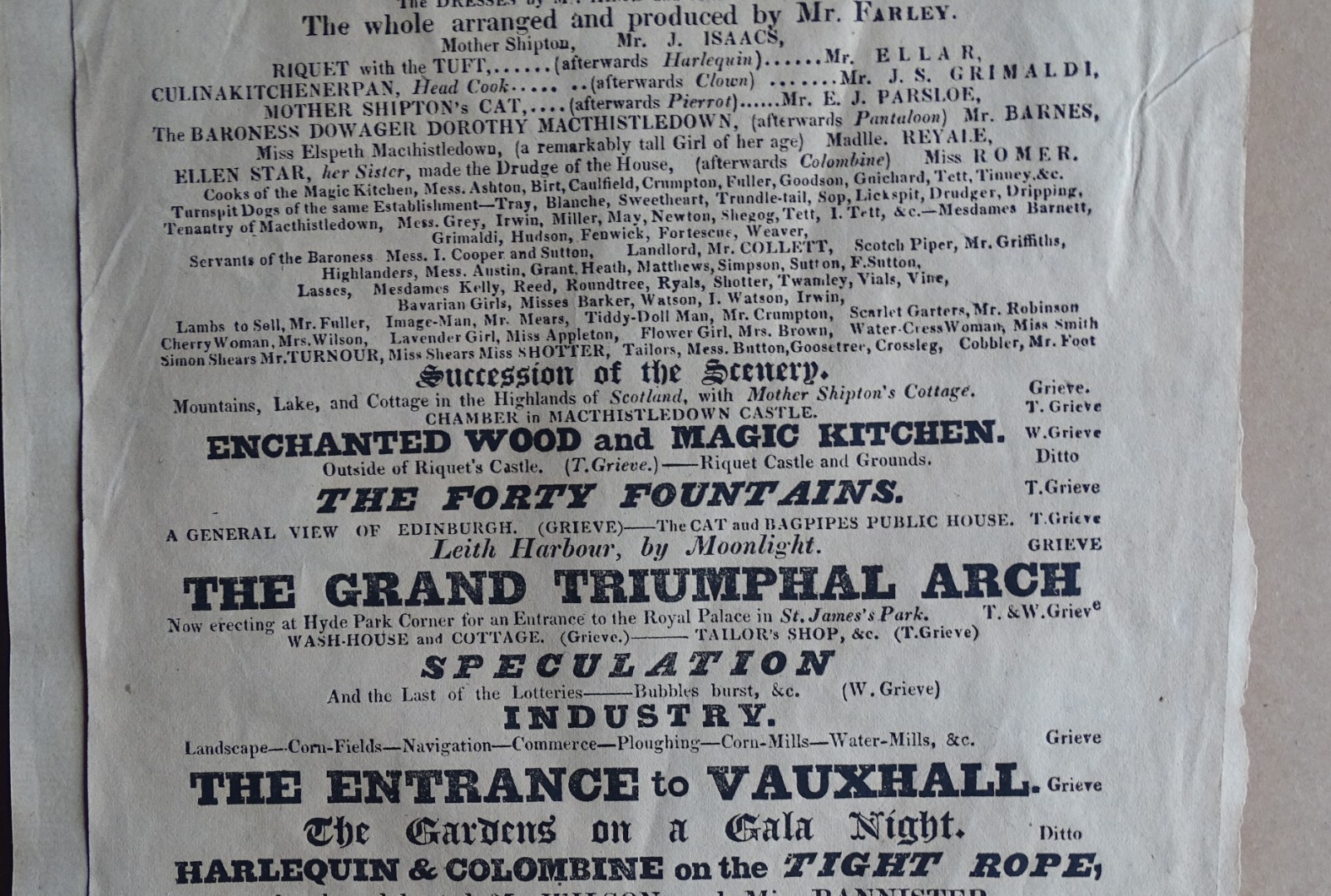 1826 Covent Garden Broadside BOLD STROKE FOR A WIFE Charles Green balloonist