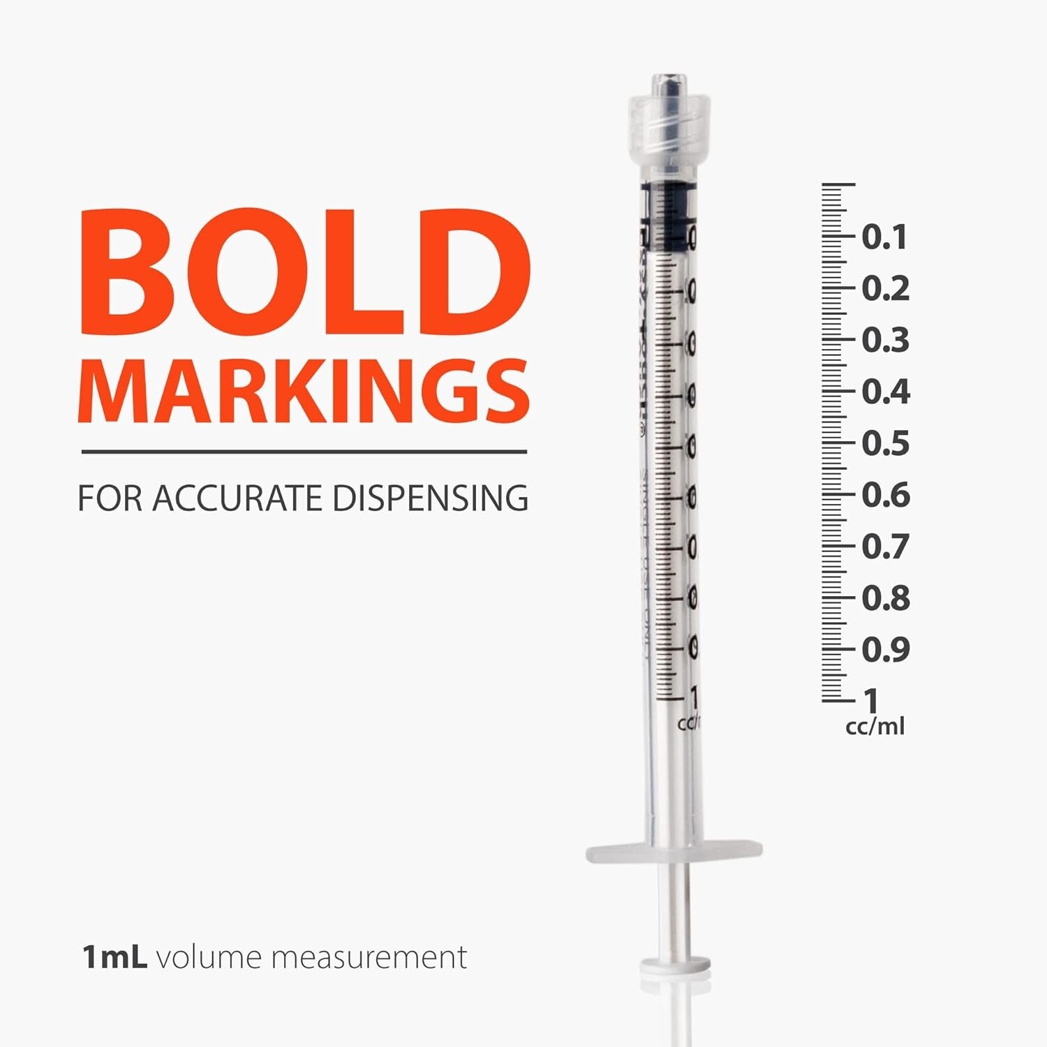 Global Medical Products - Easy Glide 1cc Luer Lock Syringe (No Needle) - QTY 100